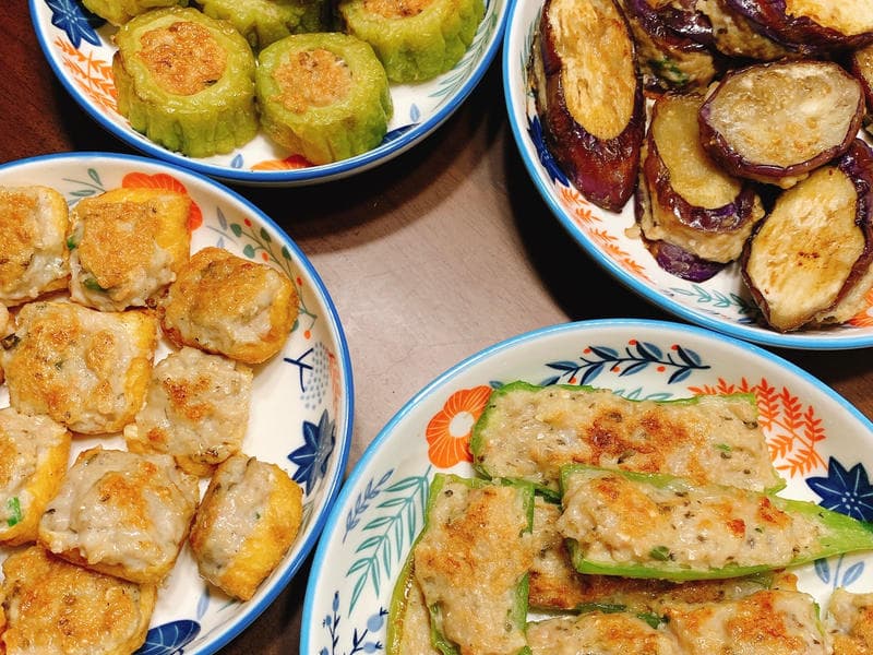Cantonese Stuffed Three Treasures (Jian Niang San Bao)